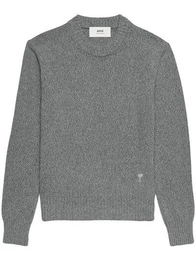 Shop Ami Alexandre Mattiussi Ami Paris Sweaters In Grey