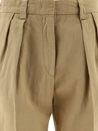 Shop Aspesi Pleated Shorts In Beige