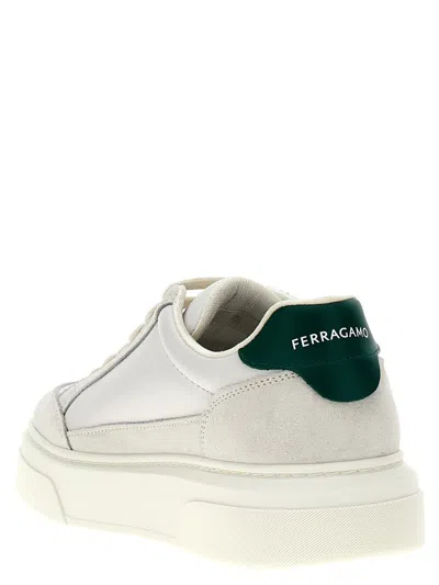 Shop Ferragamo 'cassina' Sneakers In Green