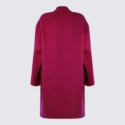 Shop Isabel Marant Raspberry Wool And Cashmere Blend Coat