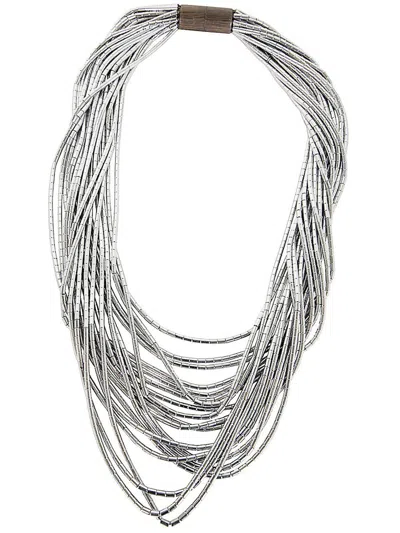 Shop Monies Solara Necklace Accessories In Hematite Oak