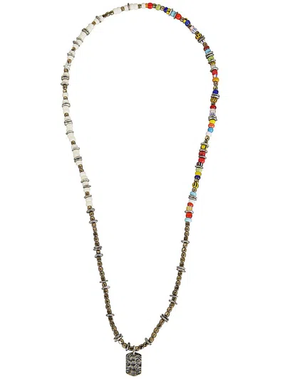 Shop Paul Smith Men Necklace Mixed Bead Accessories In Multicolour