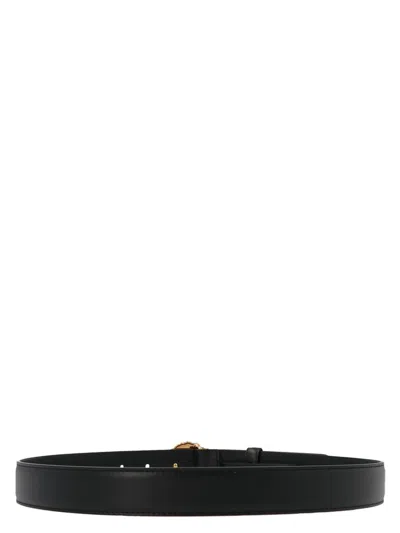 Shop Versace 'medusa' Belt In Black