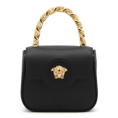 Shop Versace Bags In Black- Gold