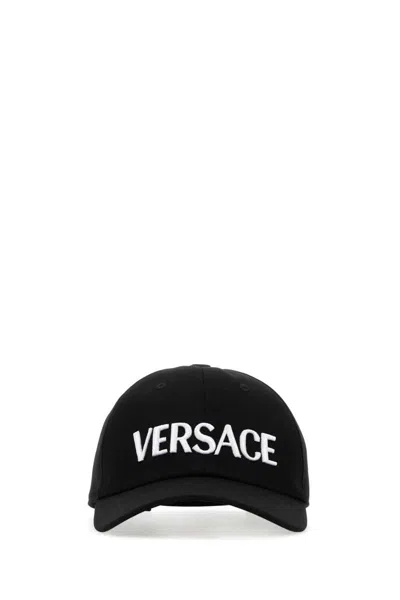 Shop Versace Hats And Headbands In Black