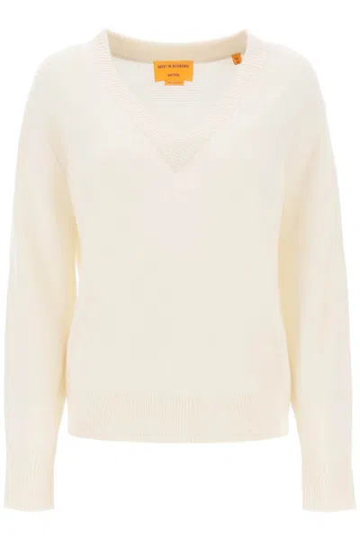 Shop Guest In Residence The V Cashmere Sweater In White