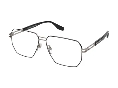Shop Marc Jacobs Eyeglasses In Ruthenium Black
