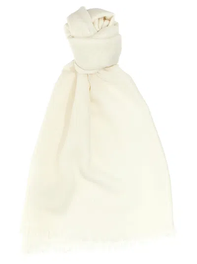 Shop Brunello Cucinelli Sequin Scarf Scarves, Foulards In White