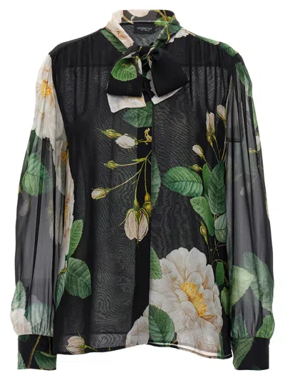 Shop Giambattista Valli Floral Shirt Shirt, Blouse In Multicolor