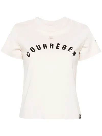 Shop Courrèges Courreges T-shirts And Polos In Lime Stone