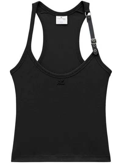 Shop Courrèges Courreges Top Black