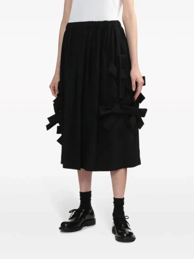 Shop Comme Des Garçons Comme Des Garçons Comme Des Garcons Comme Des Garcons Women Bow Skirt In Black