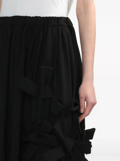 Shop Comme Des Garçons Comme Des Garçons Comme Des Garcons Comme Des Garcons Women Bow Skirt In Black