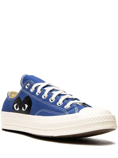 Shop Comme Des Garçons Play X Converse Comme Des Garcons Play X Converse Chuck Taylor Low Top Sneakers In Blue
