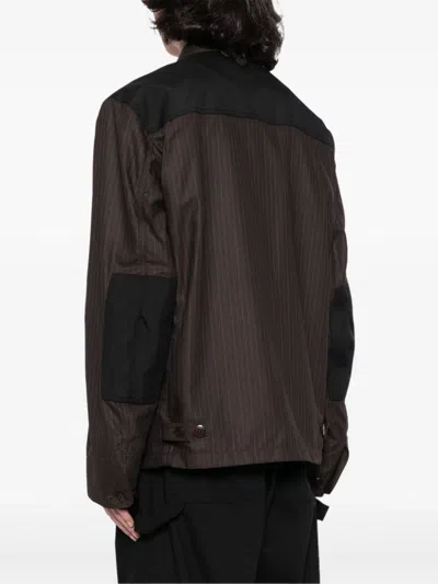 Shop Junya Watanabe Men Zipper Jacket In Brw/bg Blk