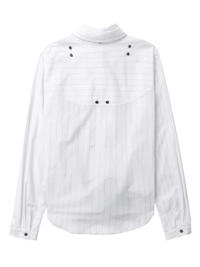Shop Kiko Kostadinov Men Tonino Shirt Jacket In Wide Beige Stripe