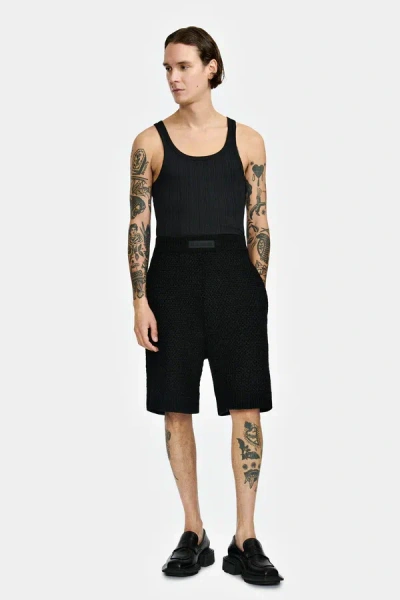 Shop Louis Gabriel Nouchi Men Knitted Shorts In 001 Black