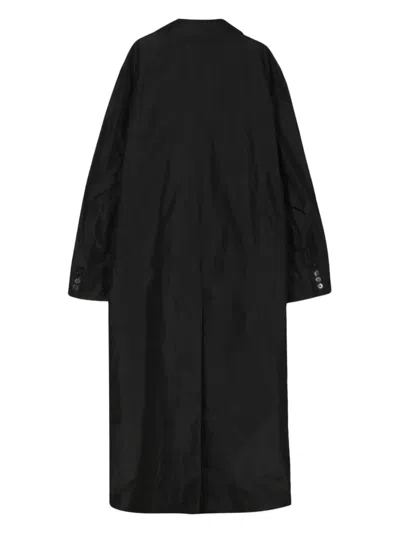 Shop Saint Laurent Men Croise Coat In 1000 Noir