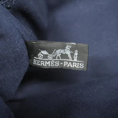 Shop Hermes Hermès Fourre Tout Navy Canvas Tote Bag ()