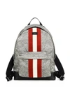 BALLY Racing Striped Nylon Backpack
