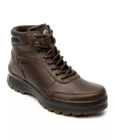Shop Flexi Men's Outdoor Leather Boot In Dark Brown
