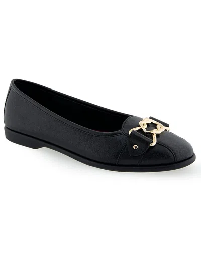 Shop Aerosoles Bia Womens Leather Slip-on Loafers In Black