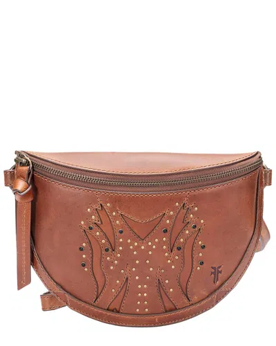 Shop Frye Shelby Studded Leather Belt Bag In Brown