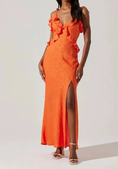 Shop Astr Sorbae Maxi Dress In Orange