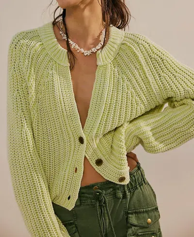 Shop Free People Sweet Nothing Cardi In Lime In Green