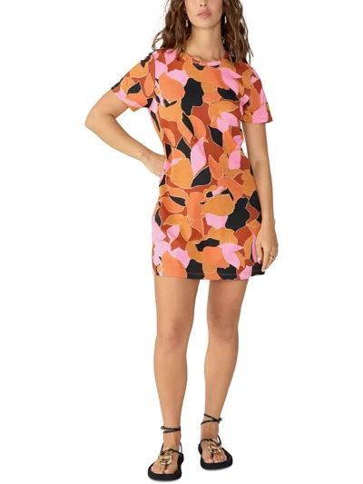 Shop Sanctuary Reveal Womens Cutout Mini T-shirt Dress In Orange