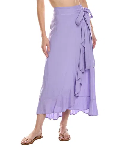 Shop Melissa Odabash Danni Wrap Skirt In Blue