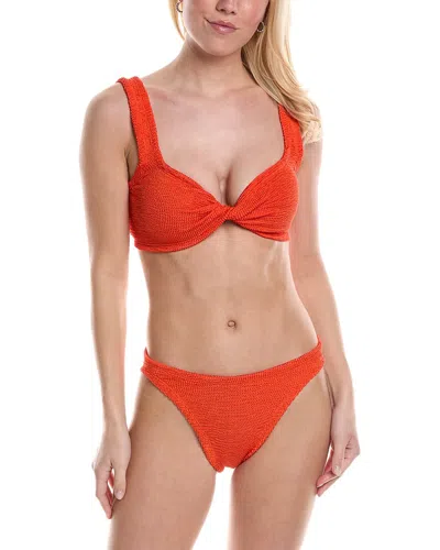 Shop Hunza G Juno 2pc Bikini Set In Orange