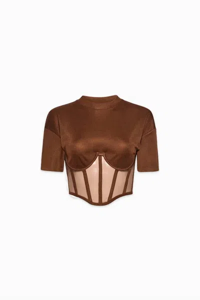 Shop Rta Angelo Top In Cognac In Green