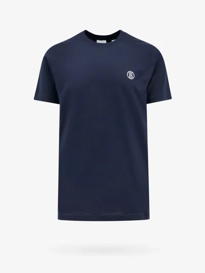 Shop Burberry Man T-shirt Man Blue T-shirts