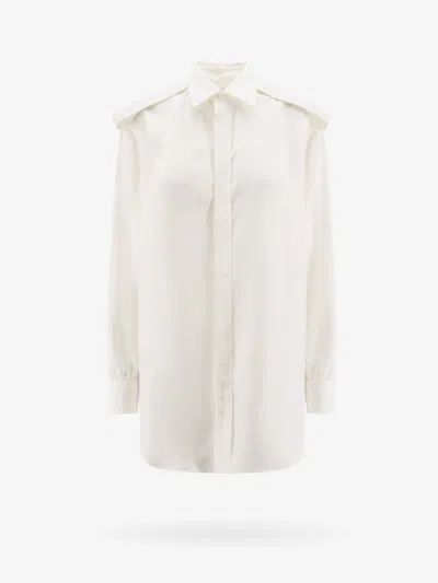 Shop Burberry Woman Shirt Woman White Shirts