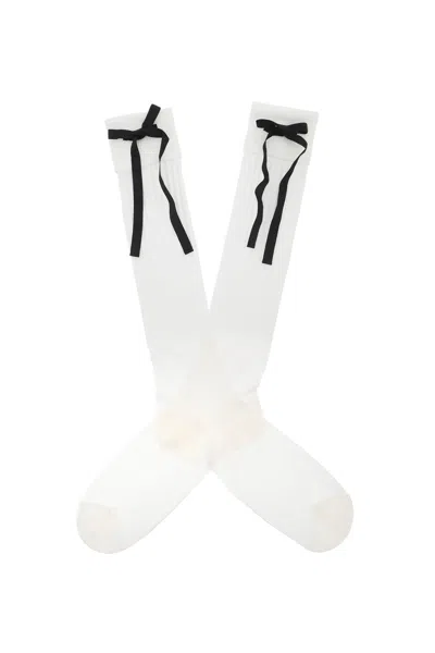 Shop Maison Margiela Socks With Bows Men In White