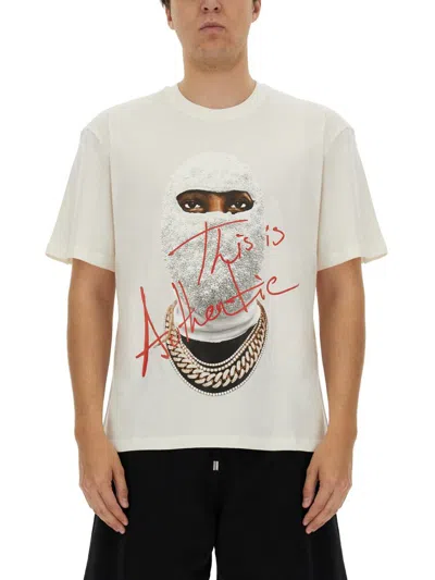 Shop Ih Nom Uh Nit "mask Authentic With" T-shirt In White