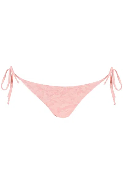 Shop Versace Baroque Bikini Brief Women In Pink