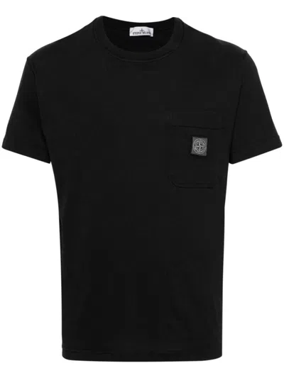 Shop Stone Island T-shirts & Tops In Black