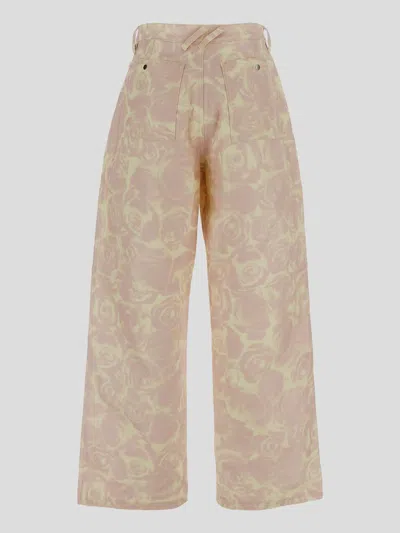 Shop Burberry Trousers In Cameo