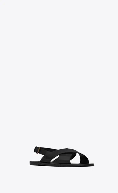 Shop Saint Laurent Sandals In Nero