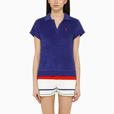 Shop Polo Ralph Lauren Royal Blue Chenille Polo Shirt