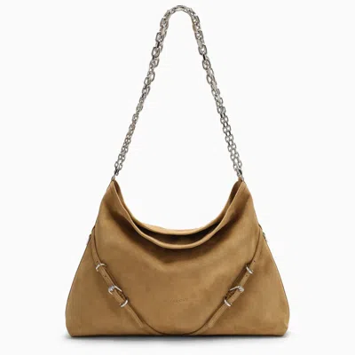 Shop Givenchy | Medium Voyou Chain Bag In Hazel Suede In Beige