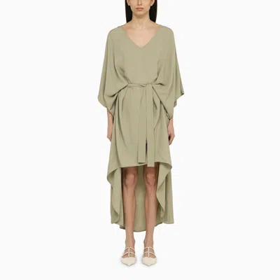 Shop Federica Tosi | Sage Green Dress In Silk Blend