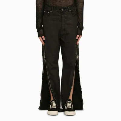 Shop Rick Owens | Black Bolan Banana Denim Jeans With Zip