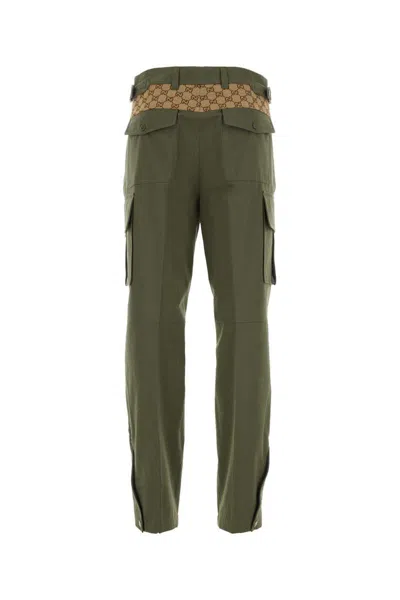 Shop Gucci Pants In Green