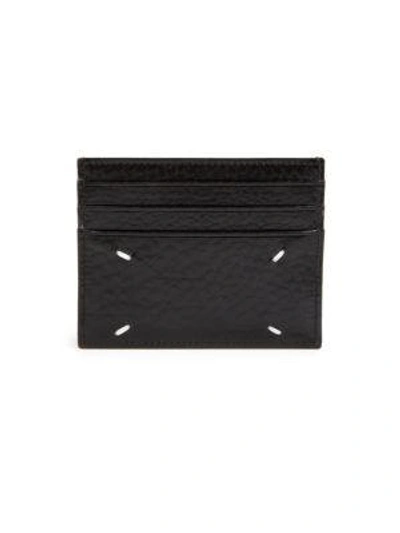 Shop Maison Margiela Leather Card Case In Black