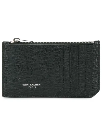 Shop Saint Laurent Small Leather Goods In Black