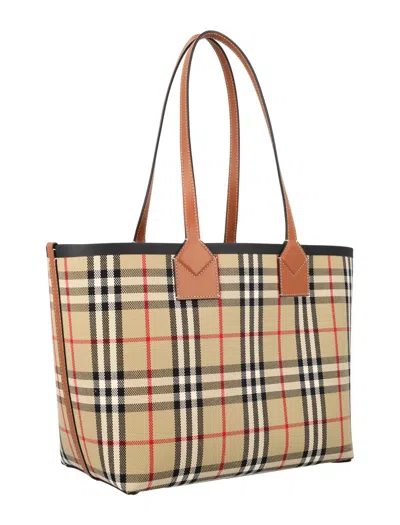 Shop Burberry Medium London Tote Bag In Briar Brown/black