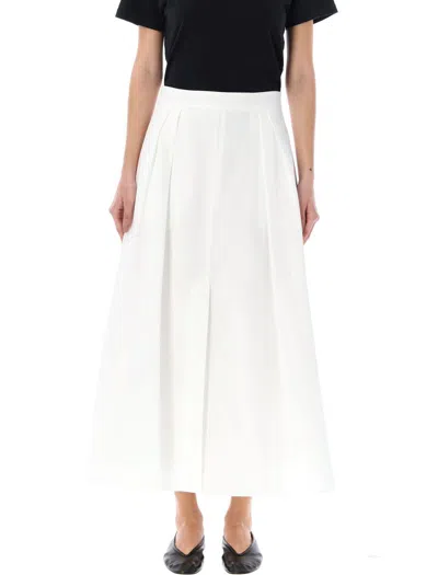 Shop Rohe Róhe Wide Skirt In White